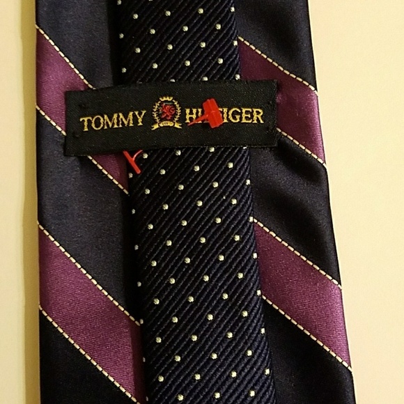 Men's Neckties 3 Tommy Hilfiger Van Heusen Polo by Ralph Lauren Purple Black - Picture 3 of 6